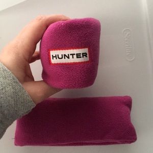 NWOT pink Hunter fleece tall Welly socks